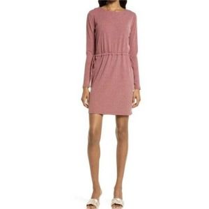 NWT Charles Henry Womens Ribbed Knit Dress Size 3X Cinched Waist‎ Long Sleeve